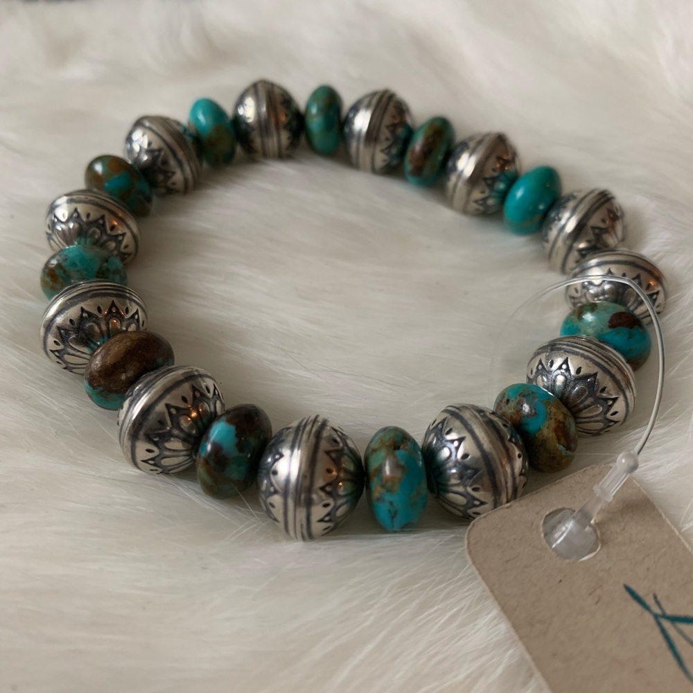 NWT • Laura Ingalls turquoise sterling bracelet